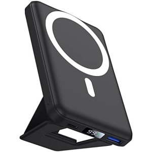 AOGUERBE Magnetic Power Bank, 10000mAh Foldable Wireless Portable Charger